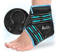 Atsuwell Paquete de hielo de tobillo, paquete de hielo de gel reutilizable para pie y tobillo, terapia de compresión fría para aliviar el dolor, lesiones, tendinitis de Aquiles, fascitis plantar,