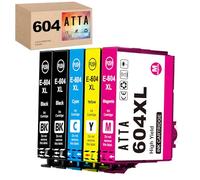 ATTA Cartuchos de tinta 604XL compatibles con Epson 604 XL para Epson XP-2200 XP-3200 XP-2205 XP-3205 XP-4200 XP-4205, Workforce WF-2910DWF WF-2930DWF WF-2935DWF WF-2950DWF (5 unidades) )