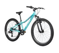 ATTABO Bicicleta de montaña Infantil MTB JR con Marco de Aluminio de 12 Pulgadas, Color Verde, con Ruedas de 24 Pulgadas, con Accesorios, Manillar ergonómico, Freno en V, sillín Ajustable, Cambio de