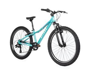 ATTABO Bicicleta de montaña Infantil MTB JR con Marco de Aluminio de 12 Pulgadas con Ruedas de 24 Pulgadas con Accesorios, Manillar ergonómico, Freno en V, sillín Ajustable, Cambio de Cadena de 8