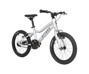 ATTABO Bicicleta Ease de 16 Pulgadas, diseño Duradero y ergonómico con bajo saliente, Ideal para Ciclistas Principiantes, Color Rojo/Azul/Rosa/Morado/Plata (Plata)