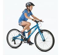 ATTABO Bicicleta Ligera para niños a Partir de 7 años, Bicicleta para niñas y niños - Aluminio - 24 Pulgadas Azul - para la Escuela y el Tiempo Libre