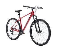 ATTABO Bicicleta para Hombre Alpe 1.0 con Marco de Aluminio de 17 Pulgadas, Manillar ergonómico, Freno en V, Color Rojo, Bicicleta de montaña con Ruedas de 29 Pulgadas, con Accesorios, sillín