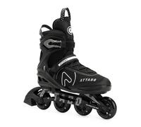 ATTABO Bricker Fitness - Patines de Ruedas para Hombre, cómodos y estables para el Tiempo Libre y de Entrenamiento con riel de Aluminio, Ruedas de Poliuretano de 80 mm, rodamientos ABEC-7, Freno TPR