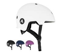 ATTABO Casco Genes para Patines en Linea y Monopatines Talla L Blanco Casco Adutlo con Tecnología de Recubrimiento Duro ABS con 11 Orificios de Ventilación Rueda de Ajuste Material Duradero y Seguro