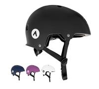 ATTABO Casco Genes para Patines en Linea y Monopatines Talla M Negro Casco Adulto con Tecnología de Recubrimiento Duro ABS con 11 Orificios de Ventilación Rueda de Ajuste Material Duradero y Seguro