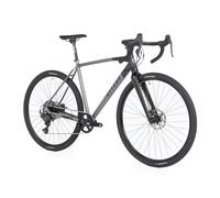 ATTABO Gravel Bike Grado 2.0 con marco de aluminio de 56 cm, manillar ergonómico, freno de disco mecánico TEKTRO gris, bicicleta con ruedas de 28 pulgadas con accesorios, sillín ajustable, transmisión