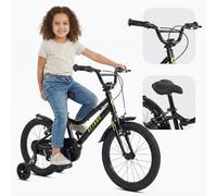 ATTABO Knack 16 - Bicicleta Ligera para niños, Marco de Aluminio, 16 Pulgadas para 5 - 7 años (110 - 120 cm) - Ergonómica con Ruedas estabilizadoras y Freno en V