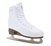 ATTABO OLI Patines de Patinaje Artístico para niños, Ajustables, Color Blanco - Patines de Acero Inoxidable con Punta de Dedo del pie, microhebilla + Correa de Potencia + Cordones Forrados