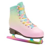 ATTABO OLI - Patines de Patinaje artístico para niños, Ajustables, Multicolor, de Acero Inoxidable, con Punta de Dedo del pie, microhebilla + Correa de Potencia + Cordones, Forro cálido (39-42)