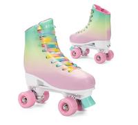 ATTABO Patines Aquatica Talla 39-42 EU Chasis de Aluminio Diseño Multicolor Ruedas 82A 54 mm x 32 mm Protección de Puntera Frenado Seguro Materiales Resistentes Ajuste de Talla ABEC-5 Multicolor