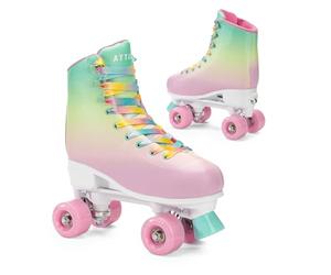 ATTABO Patines Aquatica Talla 39-42 EU Chasis de Aluminio Diseño Multicolor Ruedas 82A 54 mm x 32 mm Protección de Puntera Frenado Seguro Materiales Resistentes Ajuste de Talla ABEC-5 Multicolor