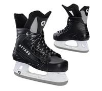 ATTABO Patines de Hockey para Hombres 42 EU Patines de Hielo con Construcción Monobloque Acolchados de Espuma Cálida Patines Hombres Cómodos Duraderos Estables Color Negro HS