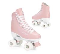 ATTABO Patines de Mujer Serena Talla 38 EU Talla Ajustable ABEC-3 Chasis de Aluminio Caña de Piel Protección de Puntera Frenado Seguro Ajuste Preciso de Ruedas 82A