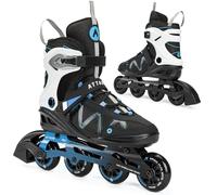 ATTABO Patines en línea Bliss para Hombre 42 EU Comodidad y Seguridad Bota Semirrígida Chasis de Aluminio Patines en Linea Adulto con Ruedas 80 mm PU Rodamientos ABEC-7 Ajustable Color Azul