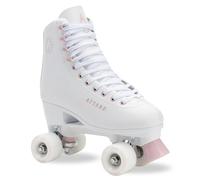 ATTABO Serena - Patines de ruedas para mujer en piel ecológica, rodamientos ABEC-3, marco de polipropileno y rueda de aluminio, ruedas de PU 82A de 54 x 32 mm, freno de TPU, cordones clásicos, seguros