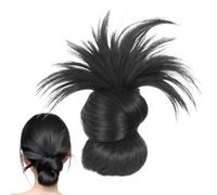 Attachable Feathered Bun Wig, Soft Messy Hairpiece, Lightweight Natural Look, Comfortable Everyday Hair Clips, for Women, Girls, Friends, and Colleagues Styling