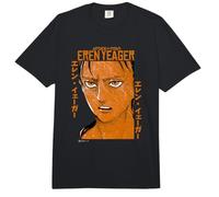 Attack on Titan Eren Yeager Japanese Font Big Face Portrait Comfort Colors Adult Heavyweight T-Shirt