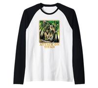 Attack on Titan Forest Titan Fight Anime Manga Camiseta Manga Raglan