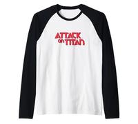 Attack on Titan Front and Back Colossal Titan Anime Manga Camiseta Manga Raglan