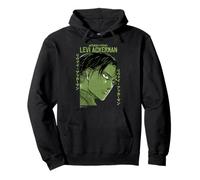 Attack on Titan Levi Ackerman Japanese Manga Face Portrait Sudadera con Capucha