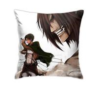 Attack(On) Titan Manga Eren Yeager Levi Acke Novelty Throw Pillows pillow cases Builtin Hidden Zipper Case Pillow Cover Soft Decorative Pillows AA-592