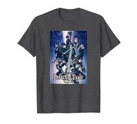 Attack on Titan Season 4 Arte Clave Colorido con Logotipo Camiseta, Hombre, Jaspeado Oscuro, 6XL