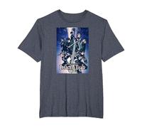 Attack on Titan Season 4 Arte Clave Colorido con Logotipo Camiseta, Hombre Tallas Grandes, Azul Jaspeado, 6X Alto