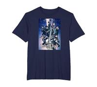 Attack on Titan Season 4 Arte Clave Colorido con Logotipo Camiseta, Hombre Tallas Grandes, Azul Marino, 2X Alto