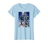Attack on Titan Season 4 Arte Clave Colorido con Logotipo Camiseta, Mujer, Azul Bebé, XS