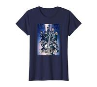 Attack on Titan Season 4 Arte Clave Colorido con Logotipo Camiseta, Mujer, Azul Marino, S