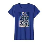 Attack on Titan Season 4 Arte Clave Colorido con Logotipo Camiseta, Mujer, Azul Real, XXL
