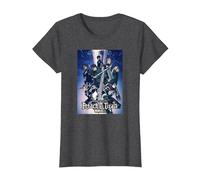 Attack on Titan Season 4 Arte Clave Colorido con Logotipo Camiseta, Mujer, Jaspeado Oscuro, L
