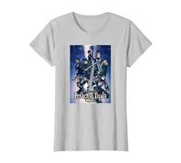 Attack on Titan Season 4 Arte Clave Colorido con Logotipo Camiseta, Mujer, Plata, XL
