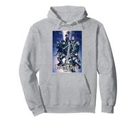 Attack on Titan Season 4 Arte Clave Colorido con Logotipo Sudadera con Capucha, Unisex para Adultos, Gris Jaspeado, M
