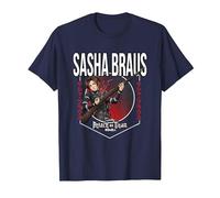 Attack on Titan Season 4 Círculo de Sasha Braus Camiseta, Hombre, Azul Marino, S