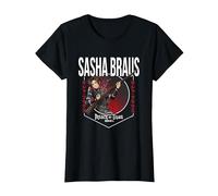 Attack on Titan Season 4 Círculo de Sasha Braus Camiseta, Mujer, Negro, XXL