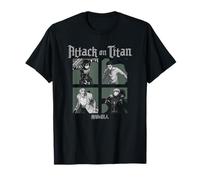 Attack on Titan Season 4 Cuadrados de Caracteres Camiseta