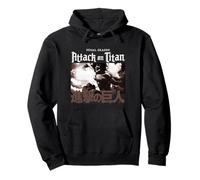 Attack on Titan Season 4 Logotipo en inglés y kanji Sudadera con Capucha