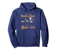 Attack on Titan Season 4 Regimiento Scout todavía Sudadera con Capucha, Unisex para Adultos, Azul Marino, XL