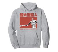 Attack on Titan Season 4 Titán Dios de la Destrucción Sudadera con Capucha, Unisex para Adultos, Gris Jaspeado, M
