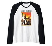 Attack on Titan Volume 4 Sunset Cover Kanji Anime Manga Camiseta Manga Raglan