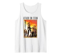 Attack on Titan Volume 4 Sunset Cover Kanji Anime Manga Camiseta sin Mangas