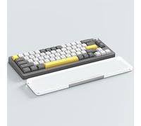 Attack Shark 87 Teclas Reposamuñecas de Acrílico, Reposamanos de Aleación de Aluminio CNC, Reposamuñecas para Teclado Mecánico Gaming con Diseño TKL 75%, Soporte Ergonómico para Muñeca -Plata