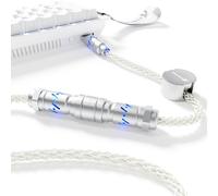 ATTACK SHARK C07 Cable de Teclado Magnético 8KHz USB-C Iluminado, Cable de Carga Trenzado en Cobre Monocristalino USB-A a Tipo-C, Backlit RGB Adjustable 12, 5-Pin CNC Aviator, 1,5m Longitud-Blanco