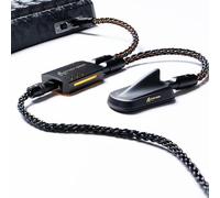 ATTACK SHARK C07PRO 8KHz Cable de Teclado Gaming 2 en 1 Tipo C, Cable de Carga RGB Trenzado de Cobre Monocristalino con Doble USB-C, Aluminio 6063 CNC, Para Ratones/PC/MacBook/Gamers, 5.12’ - Negro