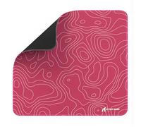 ATTACK SHARK CM02 Alfombrilla de Ratón Para Juegos De Esports Grande, Superficie Textura Fina Similar Arena, Revestimiento Resistente Agua, Base Goma Antideslizante,450x400x4MM-Contorno Rojo Frambuesa