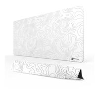 ATTACK SHARK CM02PRO - Alfombrilla de ratón para videojuegos de deportes electrónicos (900 x 400 x 4 mm, resistente al agua, base antideslizante y bordes cosidos, 900 x 400 x 4 mm), color blanco