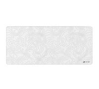 ATTACK SHARK CM02PRO XXL Alfombrilla de Ratón para Juegos De Esports Grande, Superficie Textura Fina Similar Arena, Revestimiento Resistente Al Agua, Base Antideslizante, 900x395x4MM-Contorno Blanco
