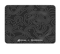 ATTACK SHARK CM05SE Alfombrilla Ratón Vidrio Templado Contorno Negro | Dureza 9H Anti-Rayas, Superficie Ultra-Lisa Grabada Nano, Base Antideslizante, Alta Precisión, Movimiento Rápido, 410×310×5mm